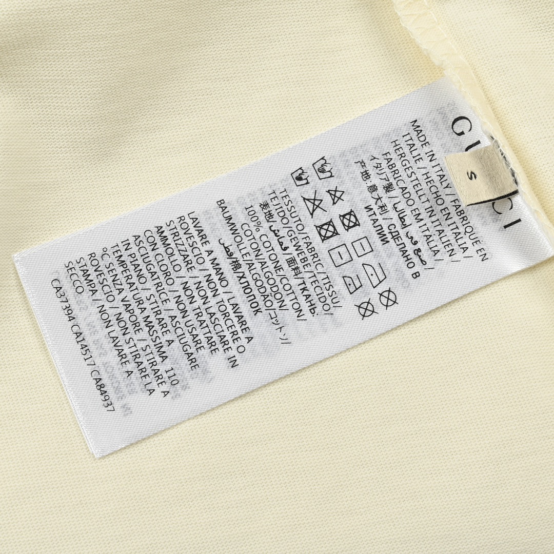 GUCCI/古驰2023ss太阳花印花短袖 水浆印花工艺圆领直筒版型