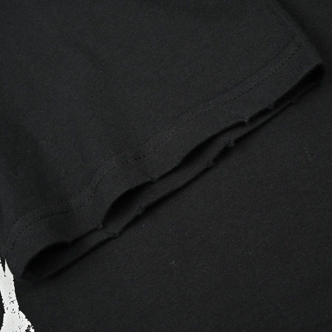 Balenciaga巴黎世家BLCG 24SS 大廓形火焰短袖T恤 黑色