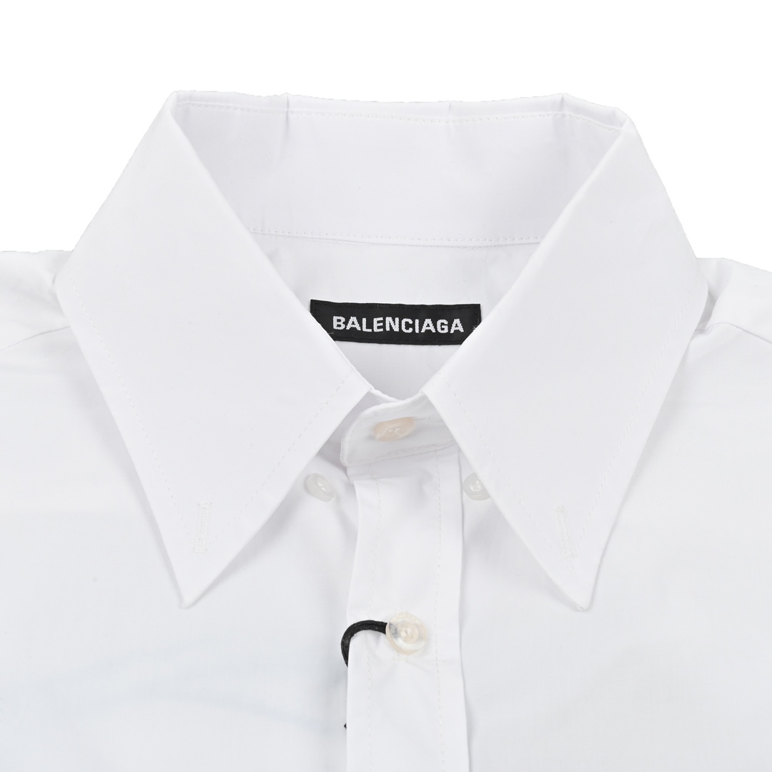 Balenciaga巴黎世家经典舒适长袖翻领衬衣