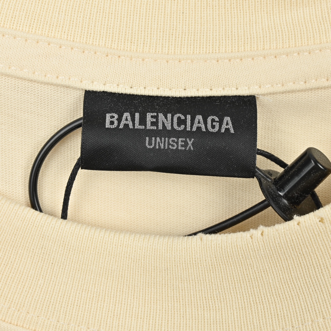 Balenciga/巴黎世家 音符前后印花T恤