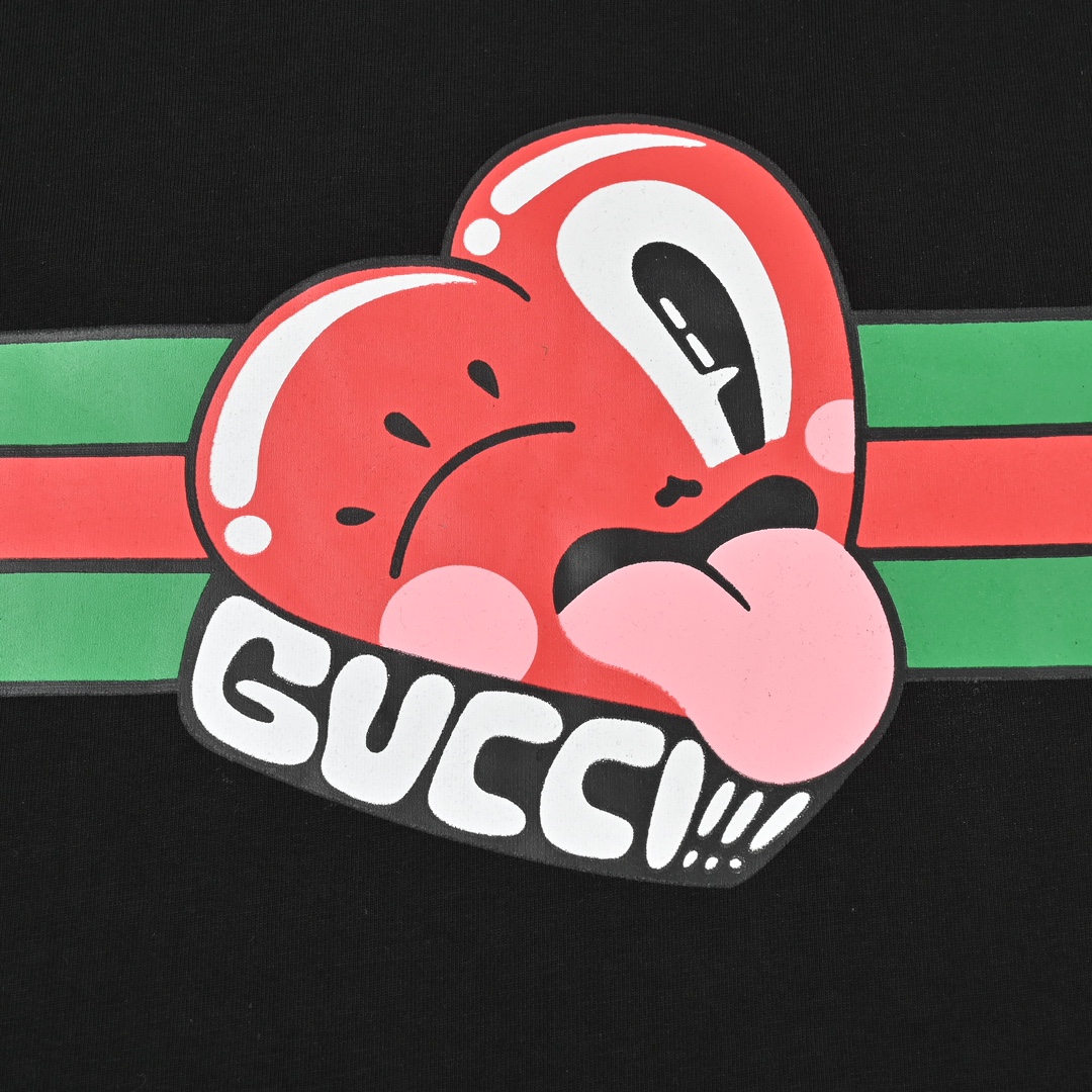 Gucci古驰24ss新款卡通印花短袖 杏色