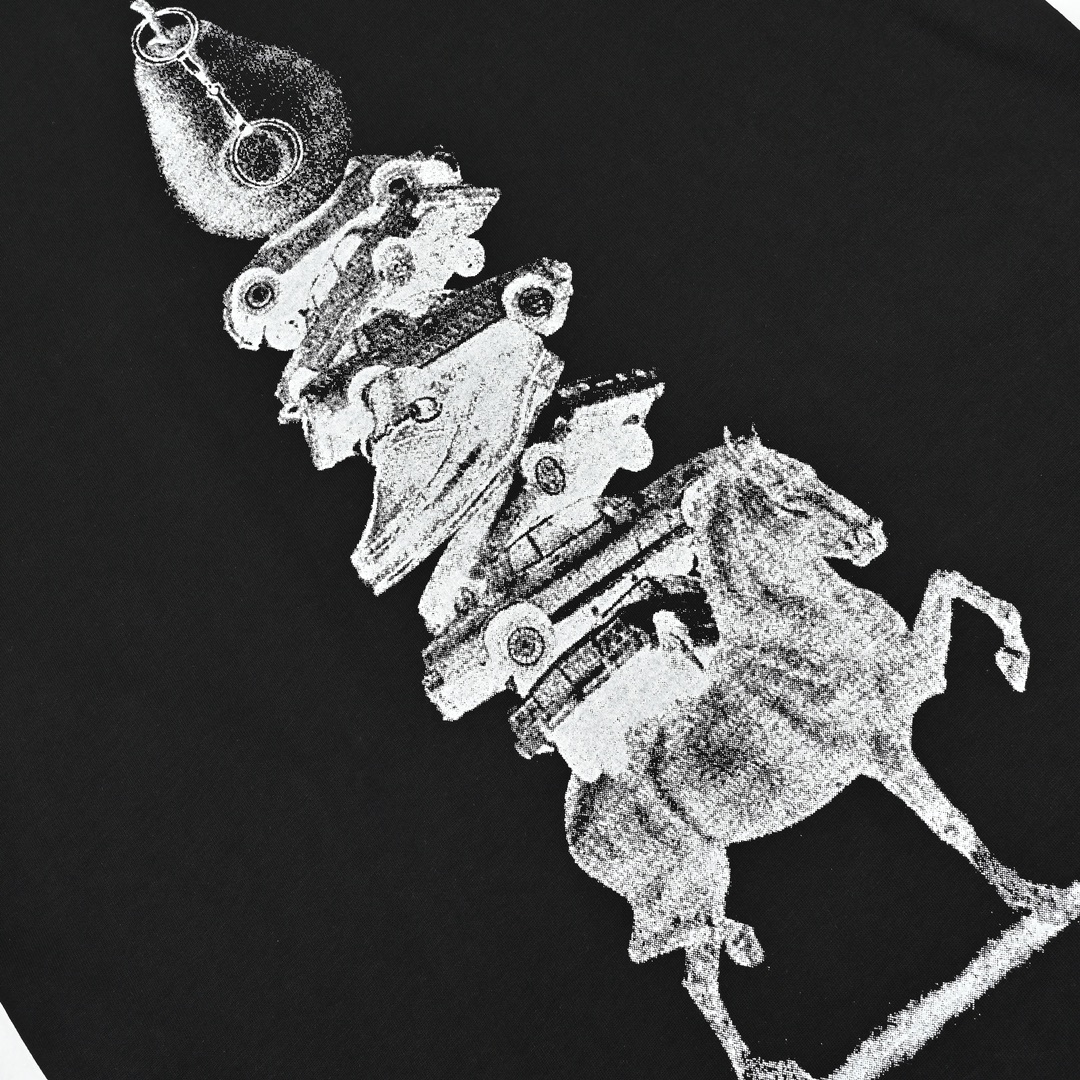 Gucc12024新款宝塔印花短袖T恤-Chinese UA Cheap High Quatity Brand Clothes Bags handbags Sneakers wholesale wholesaler seller from China Factory suppliers Fashion Clothing Shoes best Quality Beautiful Price Gucc12024新款宝塔印花短袖T恤