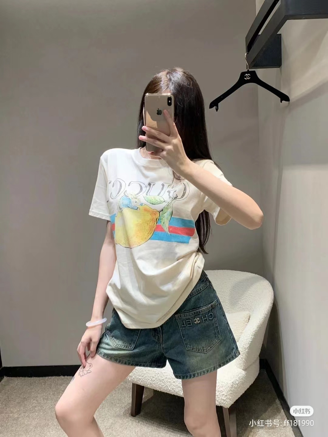 Gucci古驰24ss新款彼得兔系列圆领短袖 上身效果#