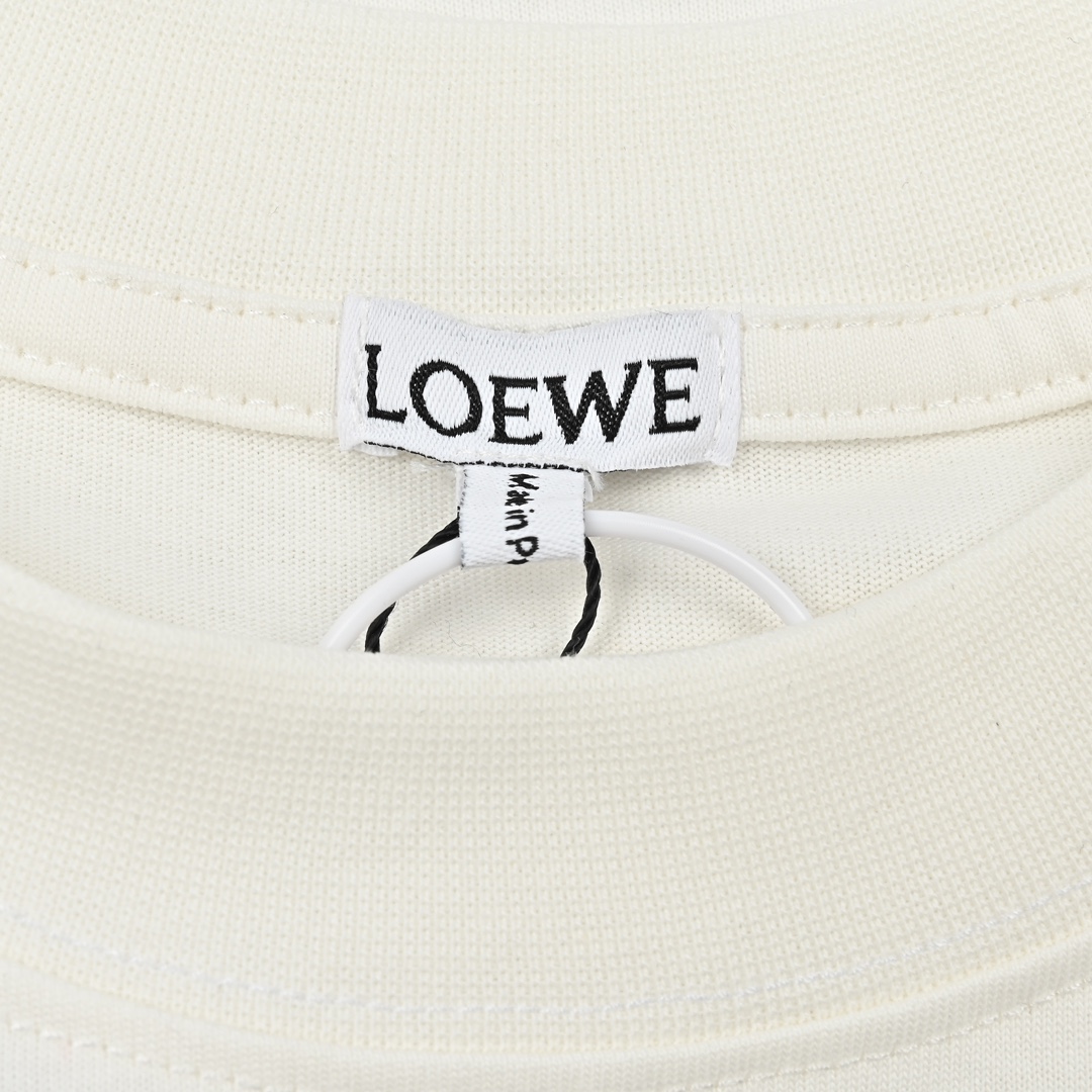 Loewe罗意威 24Ss涂鸦刺绣短袖 高密度LOGO立体刺绣工艺