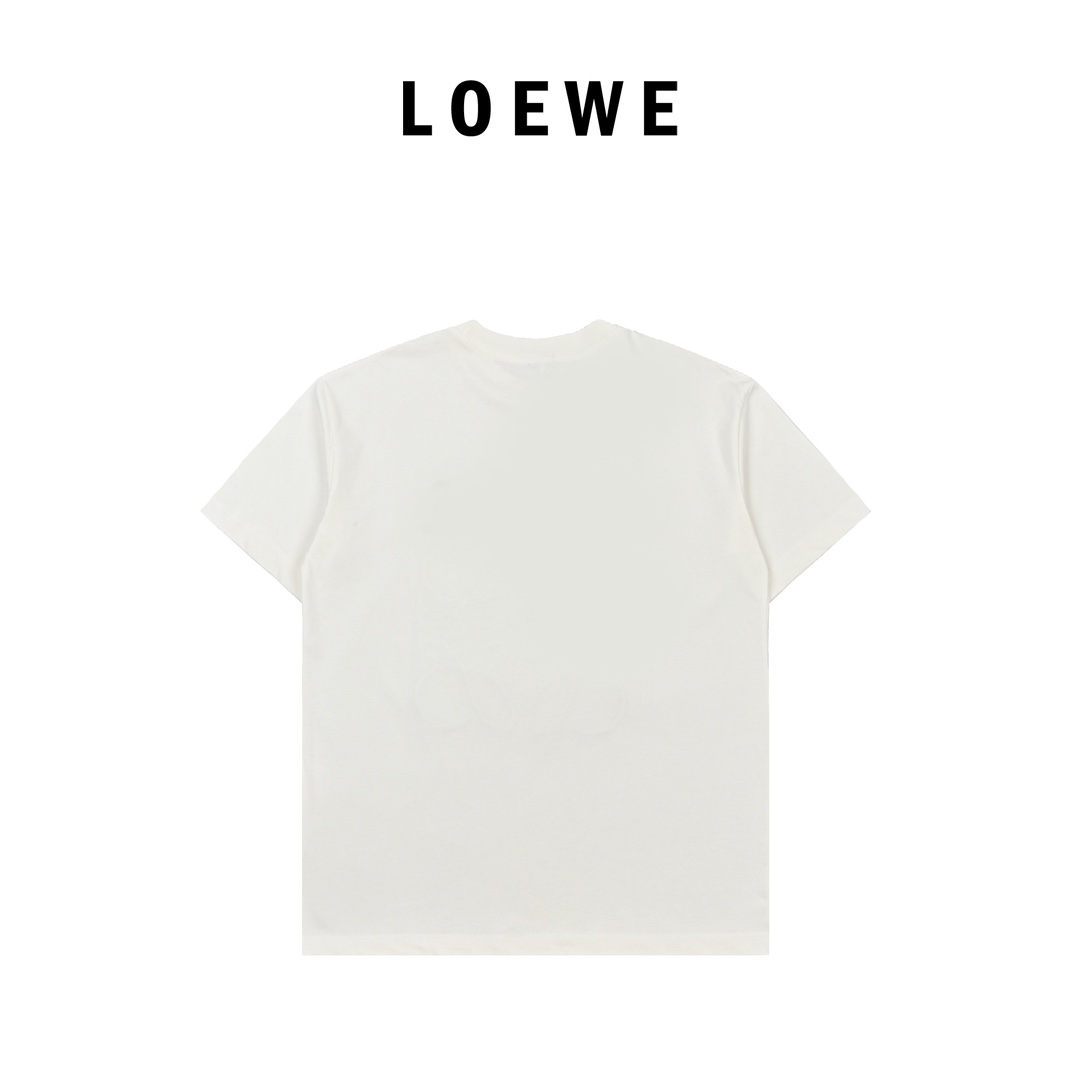 Loewe罗意威 24Ss涂鸦刺绣短袖 高密度LOGO立体刺绣工艺