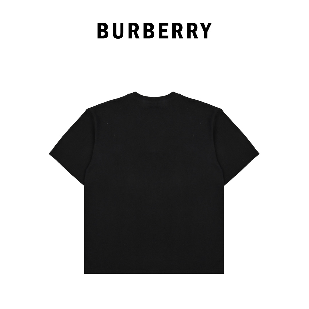 Burberry巴宝莉简约轻奢款刺绣玫瑰花短袖T恤 331130003