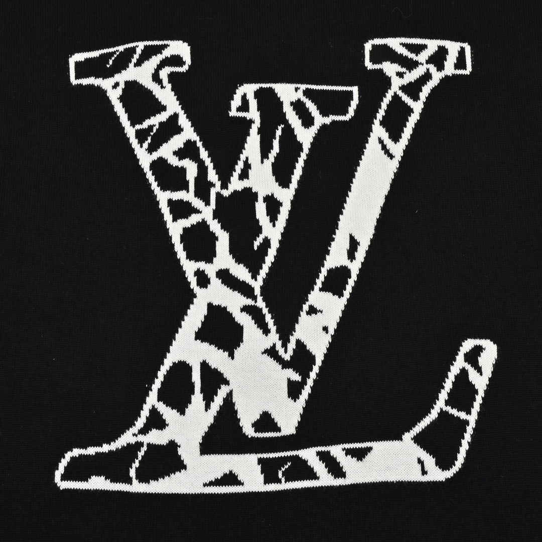 Louis Vuitton路易威登24ss滑雪系列裂纹提花针织短袖