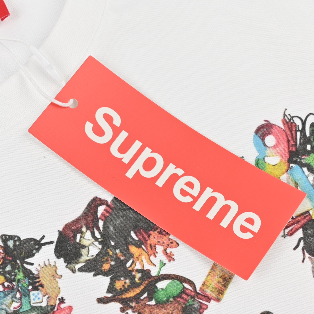 supreme2024ss字母印花短袖