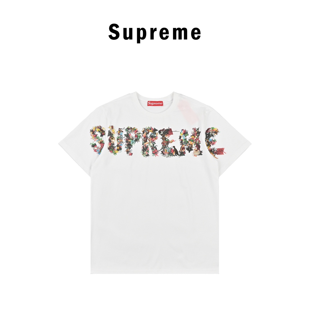 supreme2024ss字母印花短袖