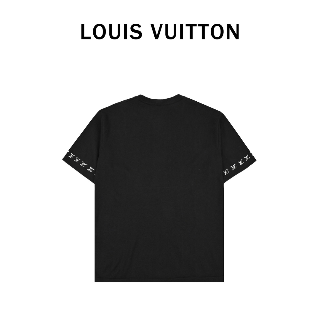 Louis Vuitton/路易威登 24ss 袖口老花提花针织短袖 423140003