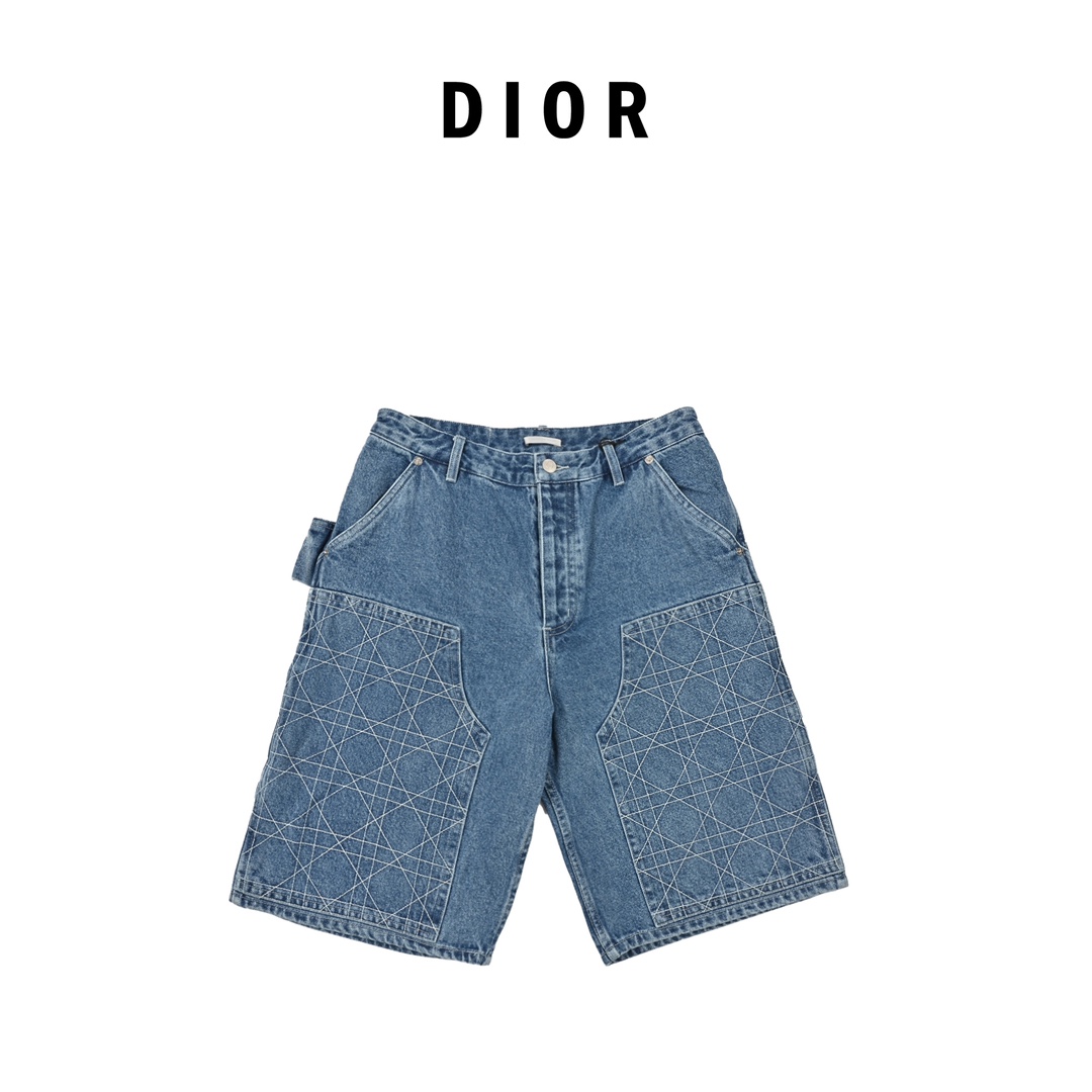 Dior 迪奥藤格线工装牛仔短裤 55240003