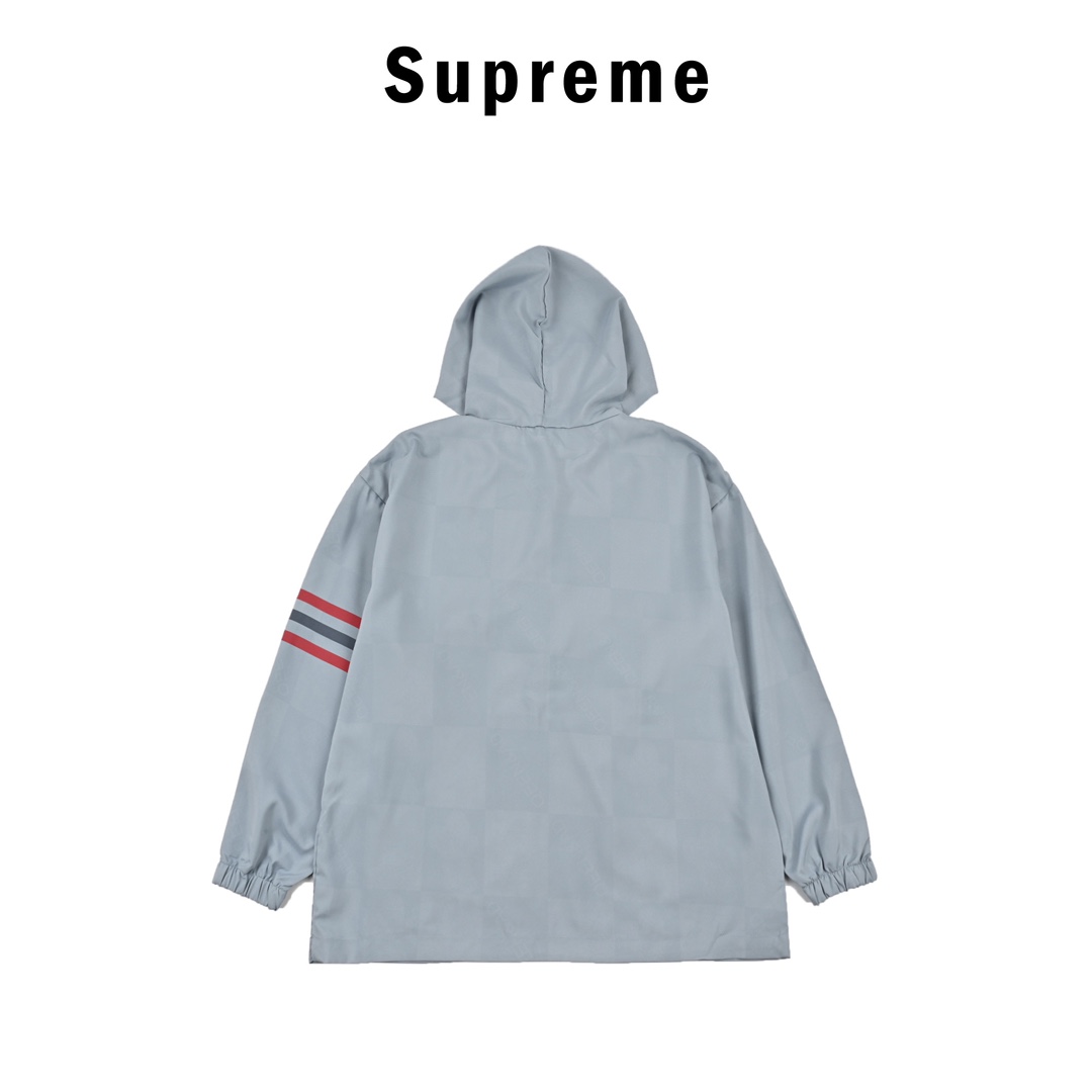 Supreme24ss连帽宽松夜光皮肤防晒衣