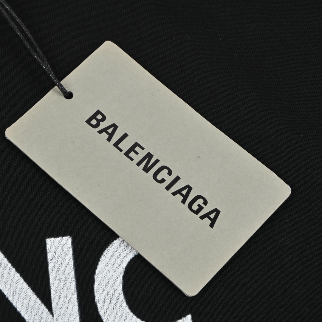 Balenciaga巴黎世家背头墨镜男图案圆领短袖