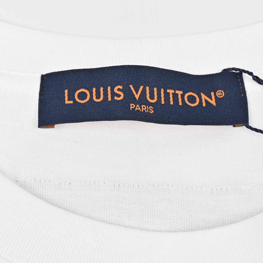 Louis Vuitton路易威登老花字母印花圆领短袖