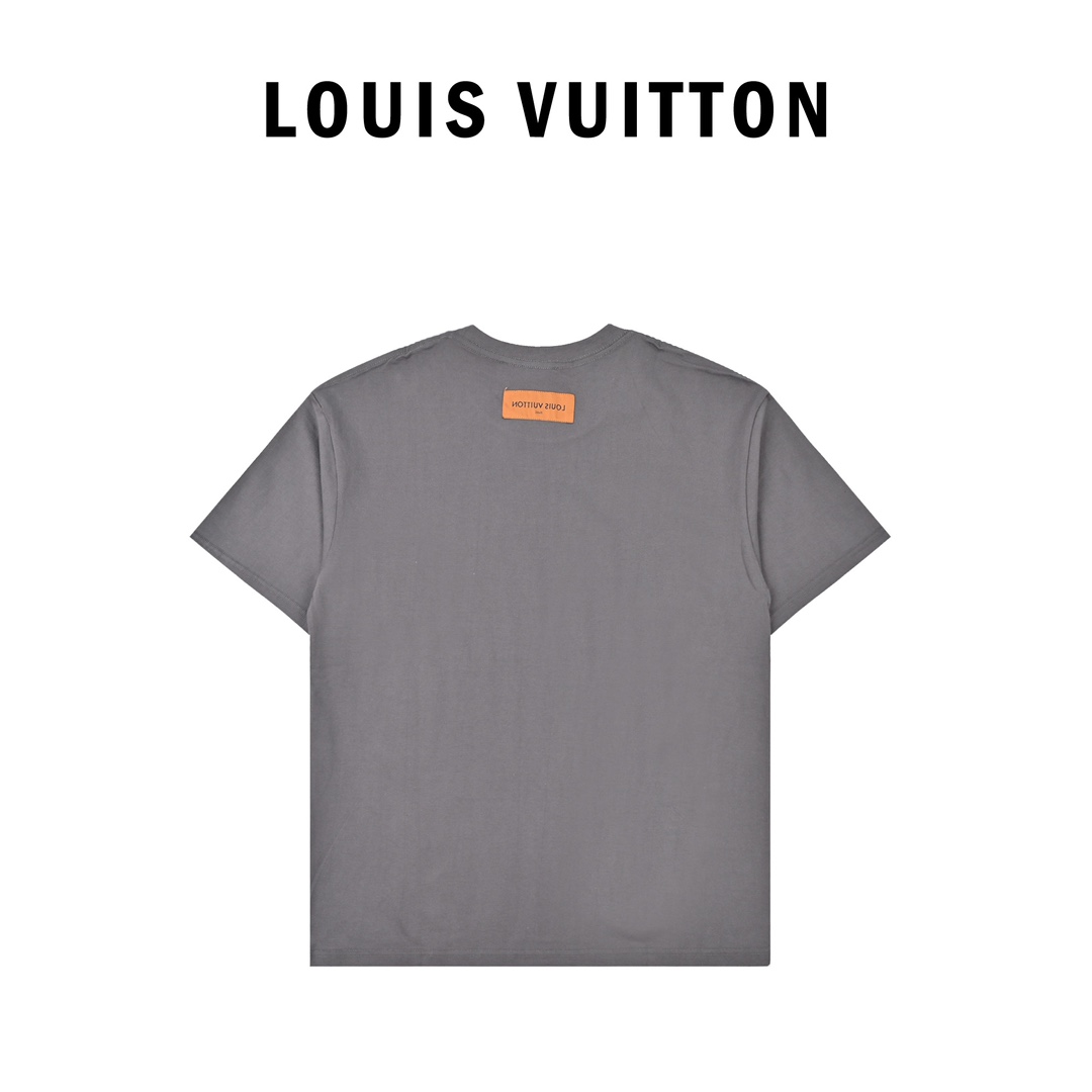 160 Louis Vuitton路易威登小标logo刺绣短袖