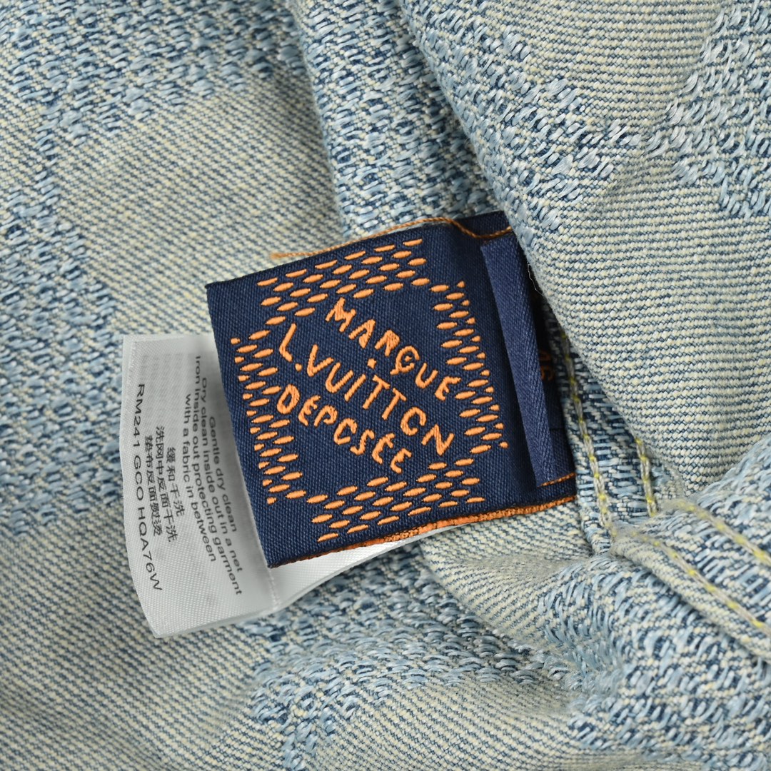 Louis Vuitton路易威登24SS 棋盘格翻领牛仔外套