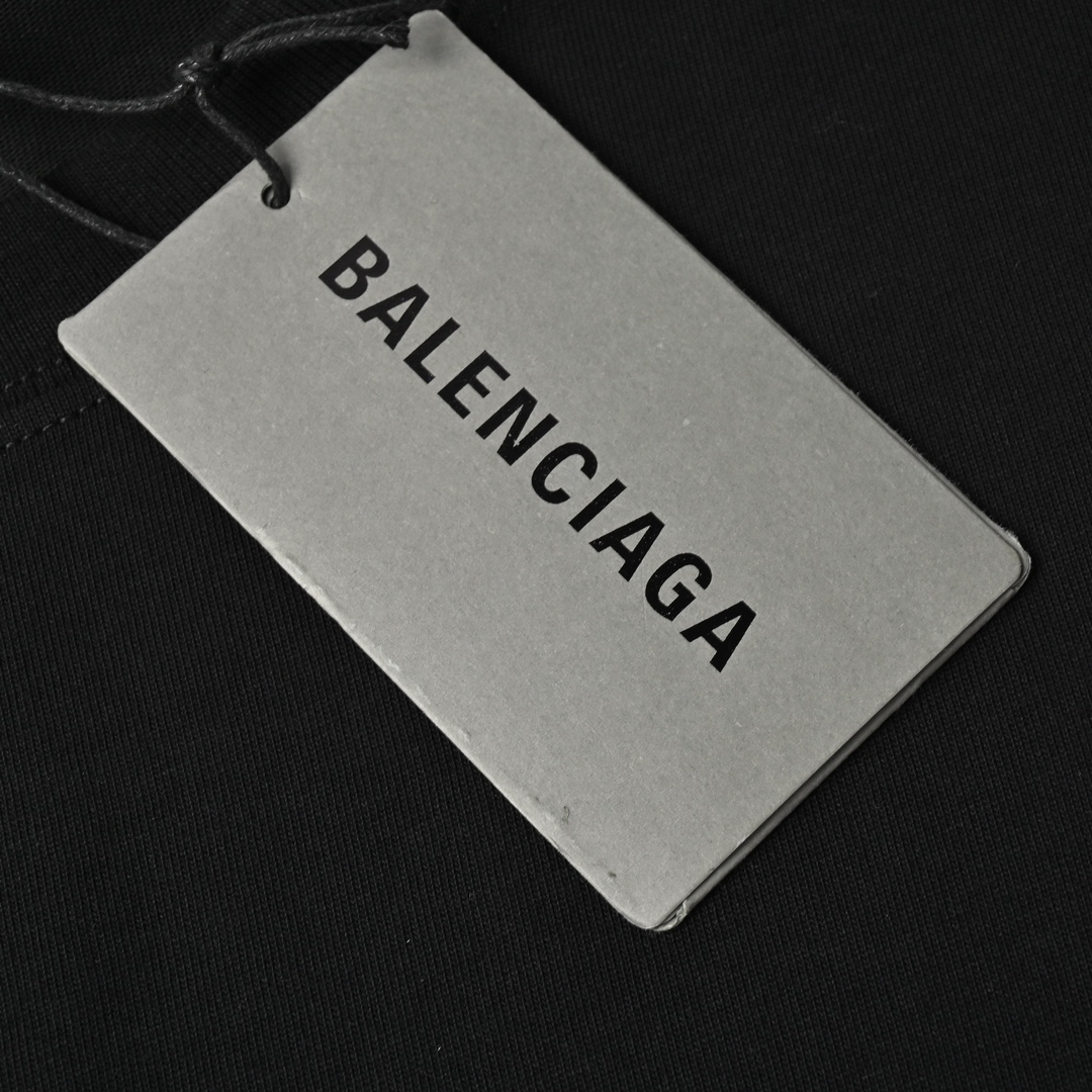 160 Balenciaga巴黎世家双B巴黎铁塔康丽数码直喷印花短袖 Logo标识印花 65120003