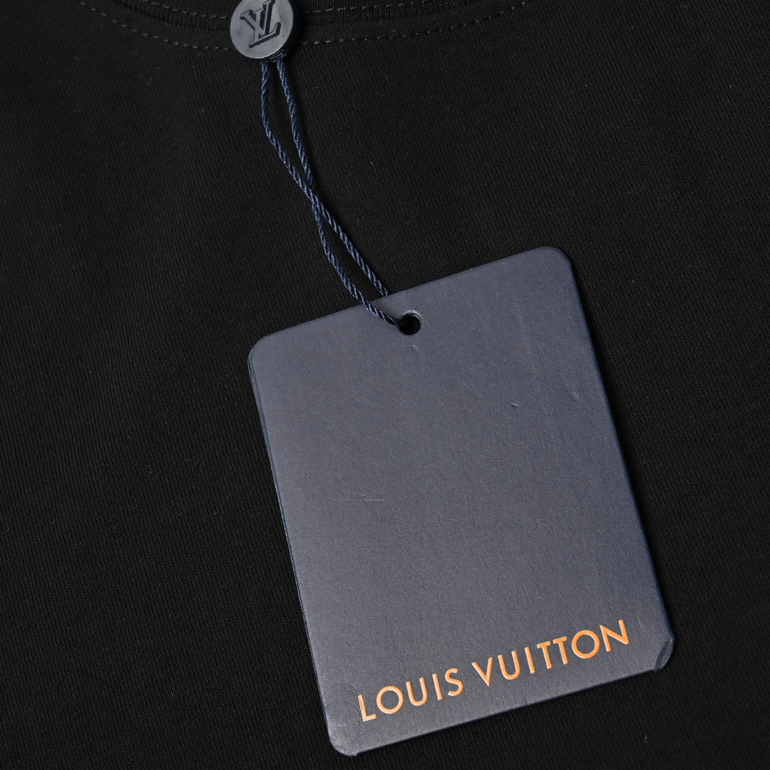 Louis Vuitton路易威登重磅字母绣花短袖 黑 白