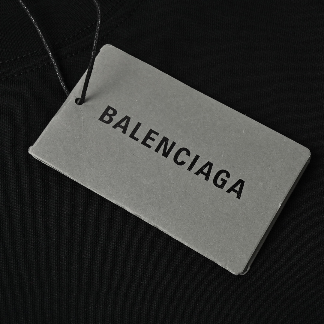 Balenciaga巴黎世家24ss新款彩标圆领T恤