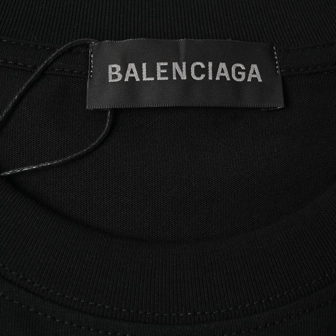 Balenciaga巴黎世家24ss新款彩标圆领T恤
