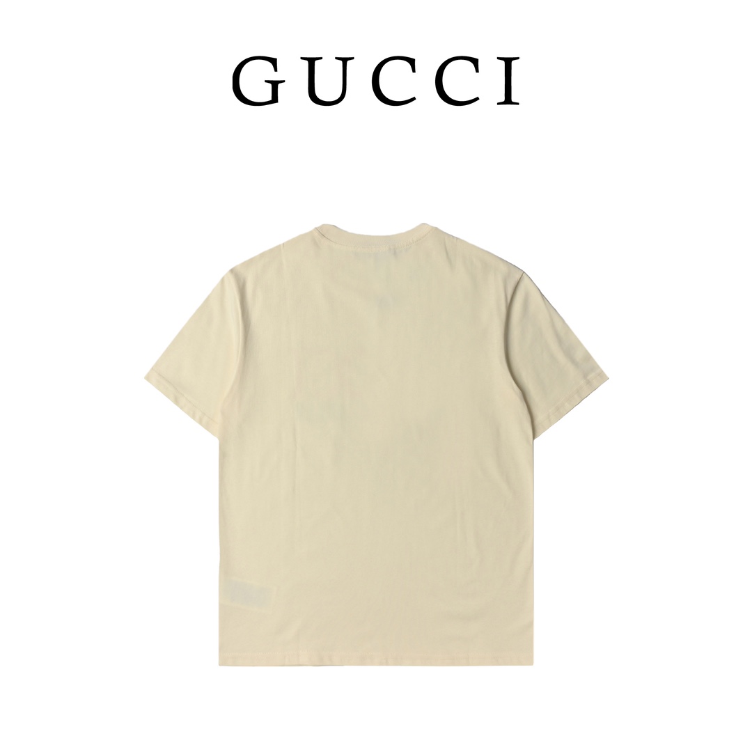 Gucci 古驰 2024龙年系列双G字母印花短袖T恤