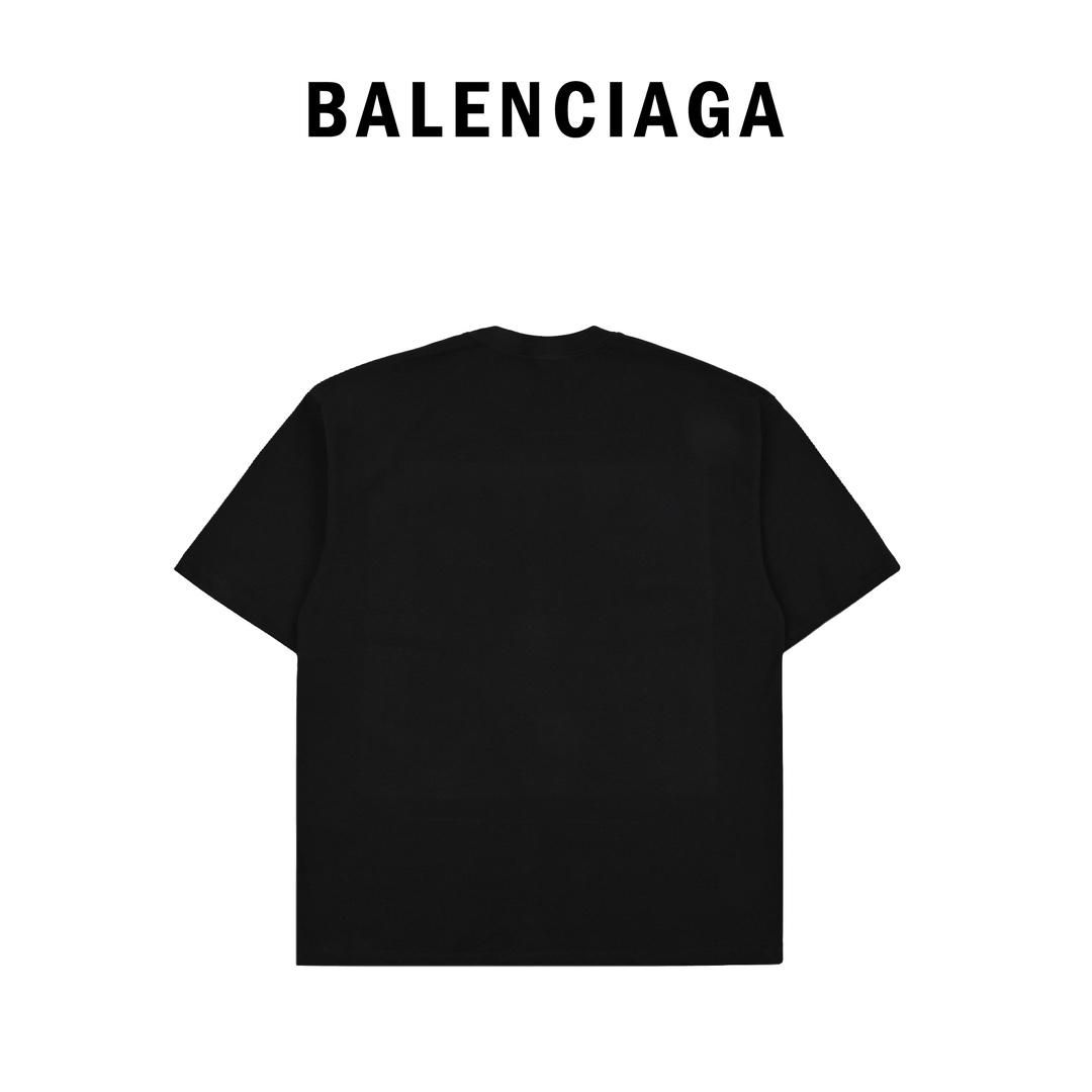 Balenciaga巴黎世家24ss印花圆领短袖