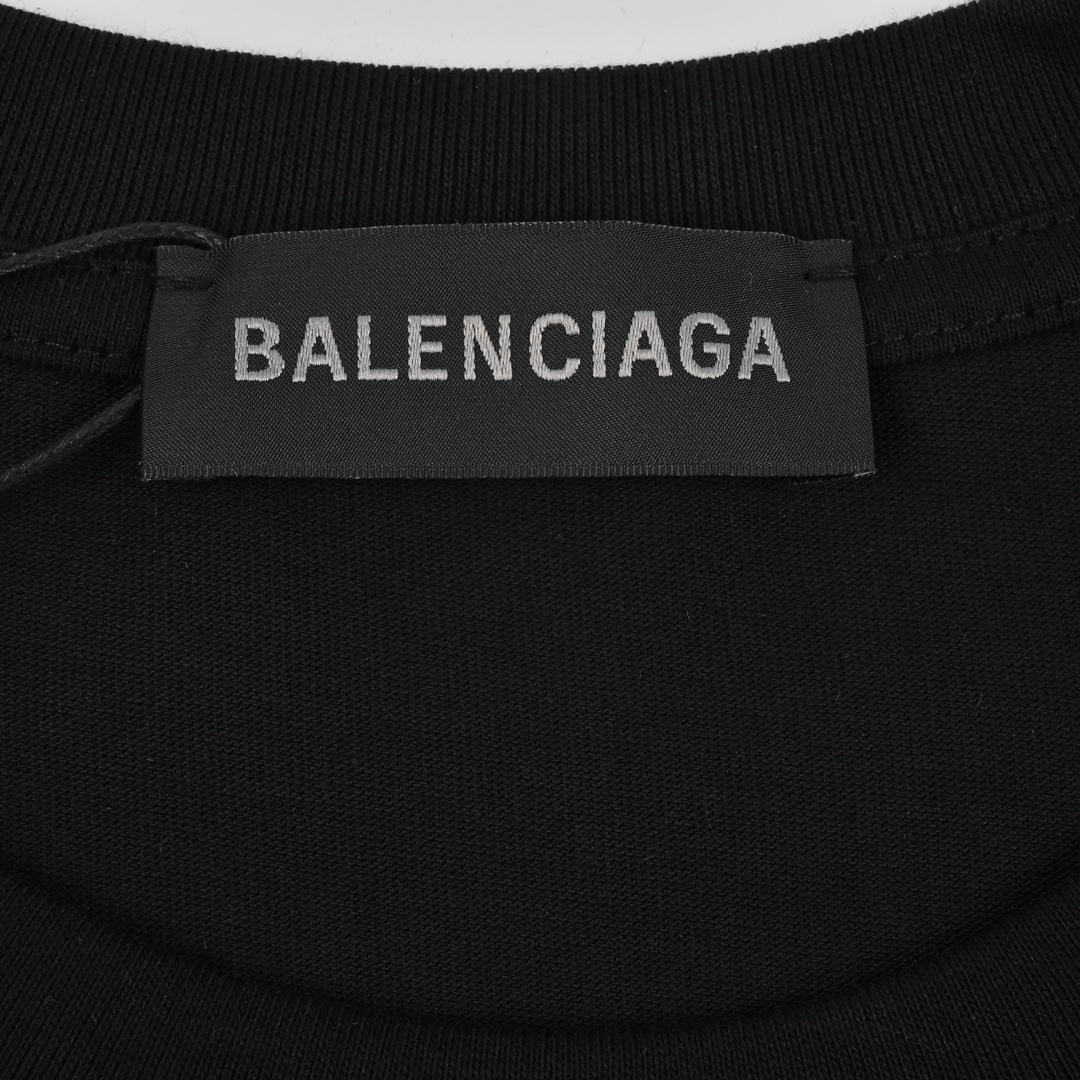 Balenciaga巴黎世家24ss印花圆领短袖