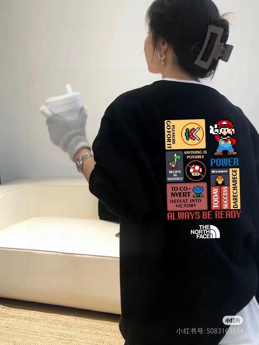 TNF北面联名款专柜同步童趣马里奥印花短袖 上身效果#