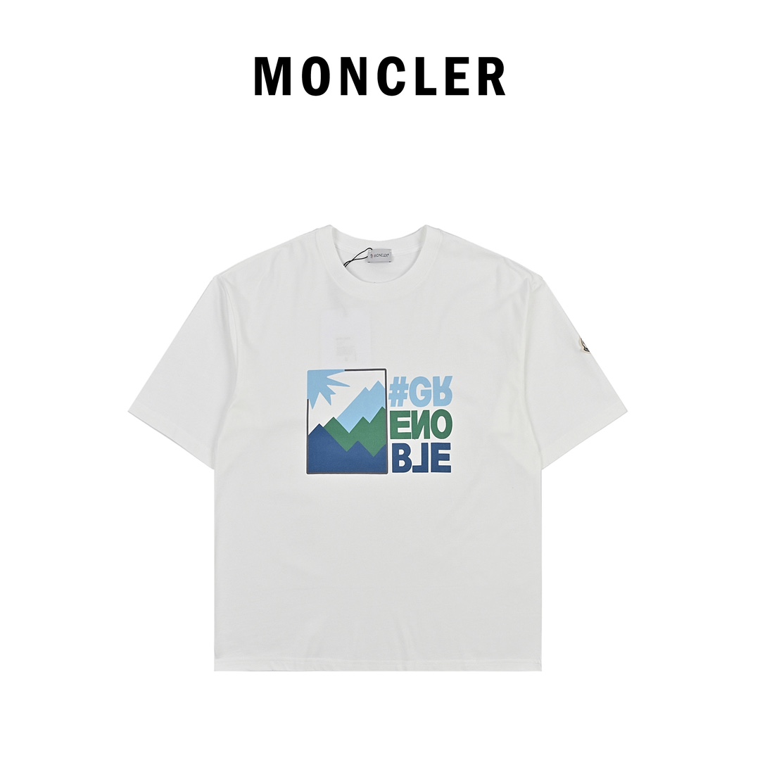 Moncler蒙口24ss新款印花图案短袖T恤