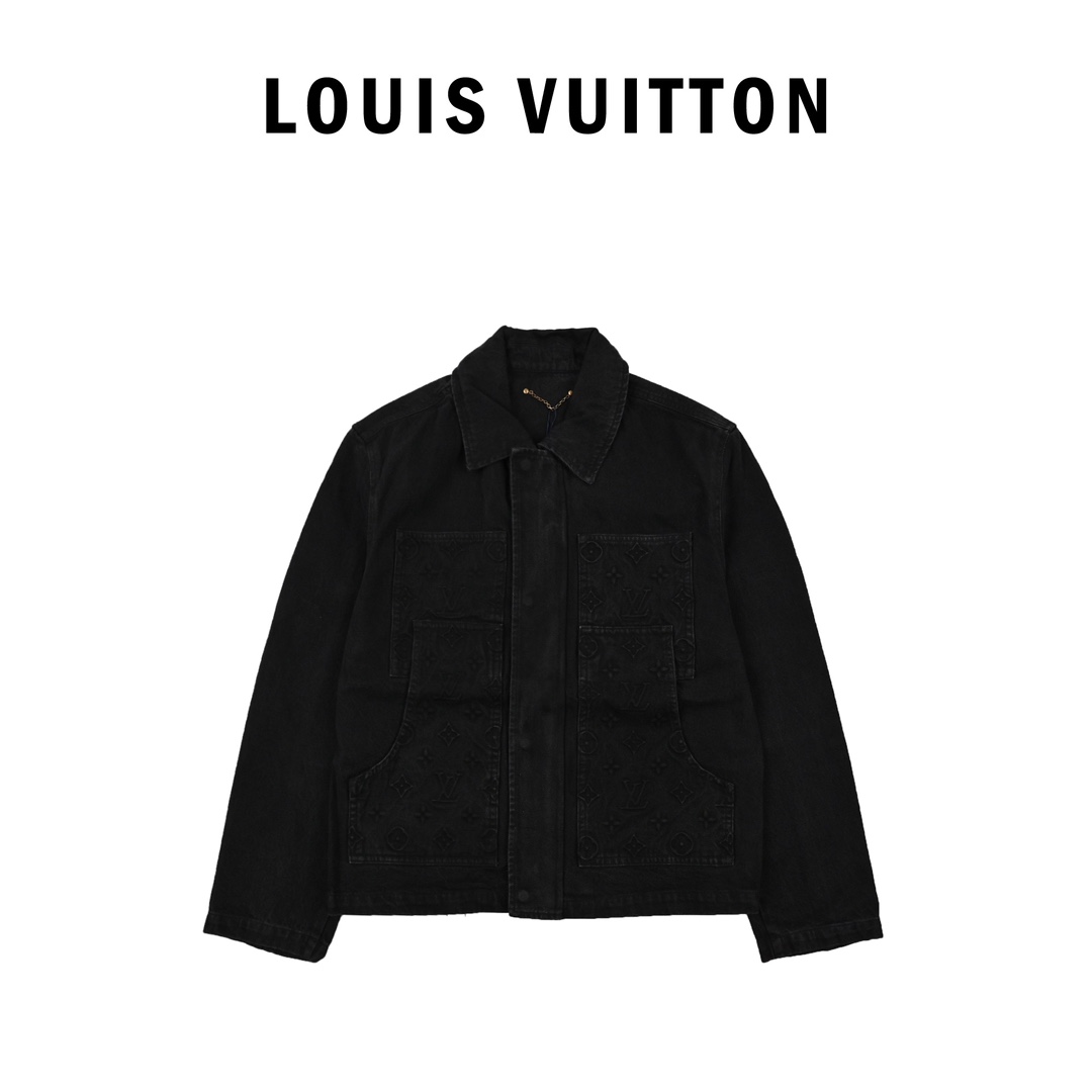 Louis Vuitton路易威登压纹老花牛仔夹克外套