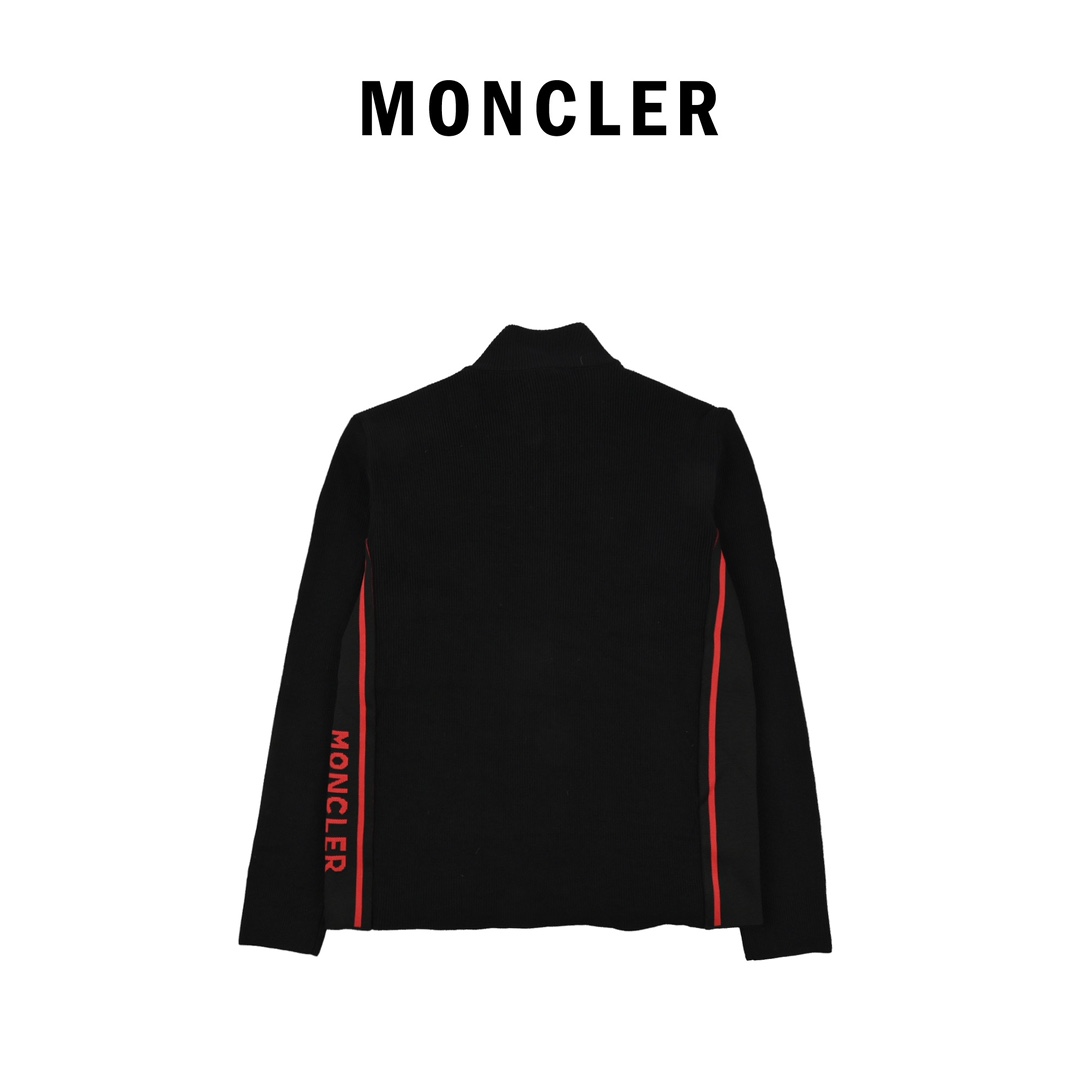 MONCLER 蒙口袖子拼接针织羽绒服夹克