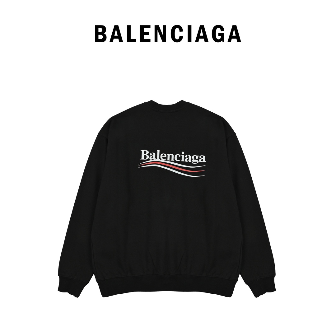 Balenciaga巴黎世家24SS 经典可乐圆领卫衣