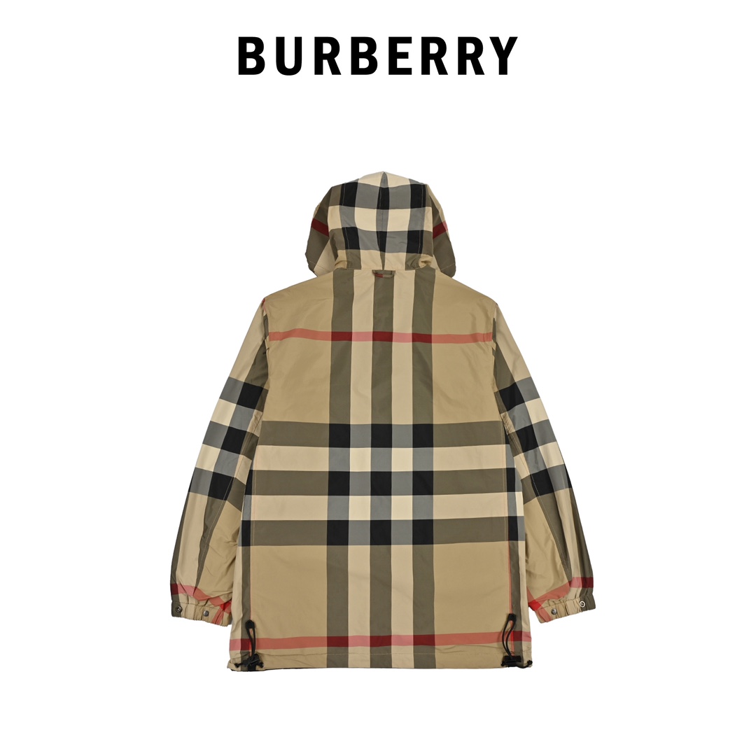 Burberry巴宝莉双面两穿塔夫绸硅胶外套