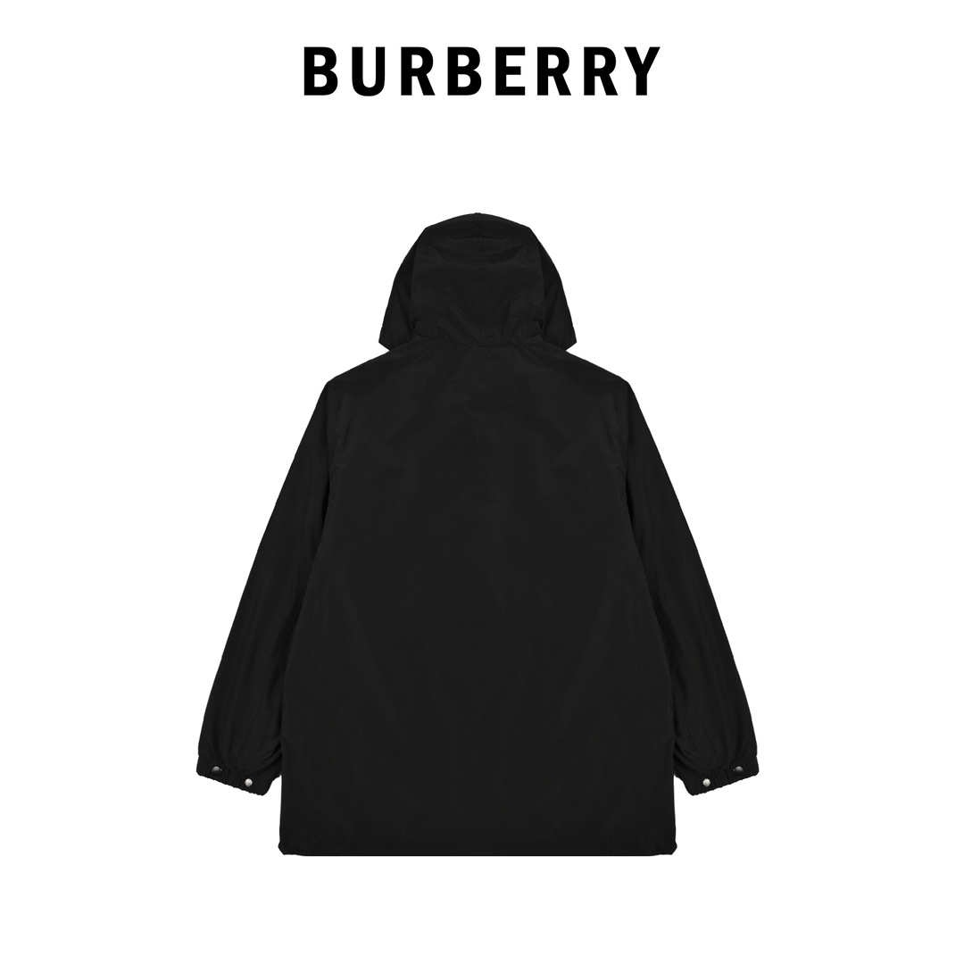 Burberry巴宝莉双面两穿塔夫绸硅胶外套