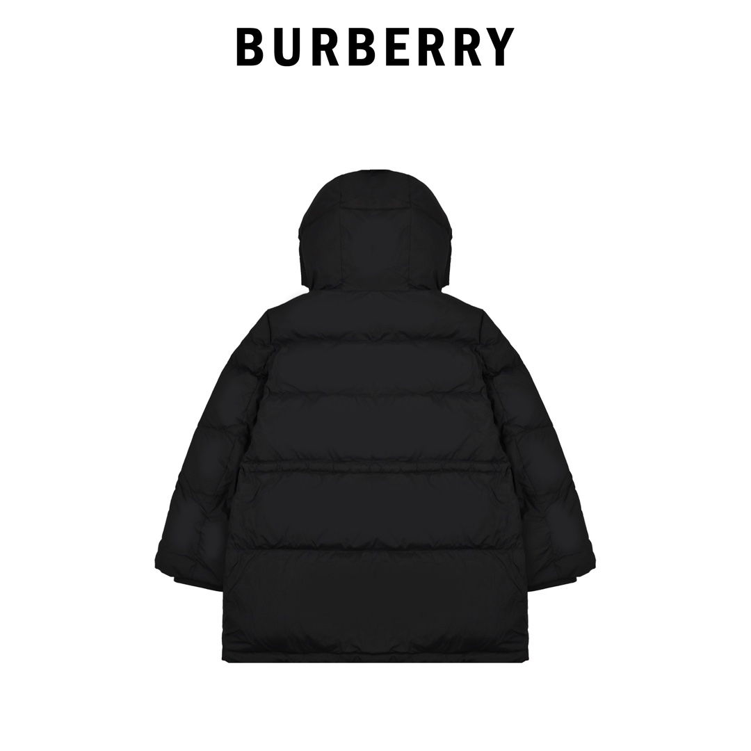 Burberry巴宝莉24ss毛呢中长款羽绒服外套