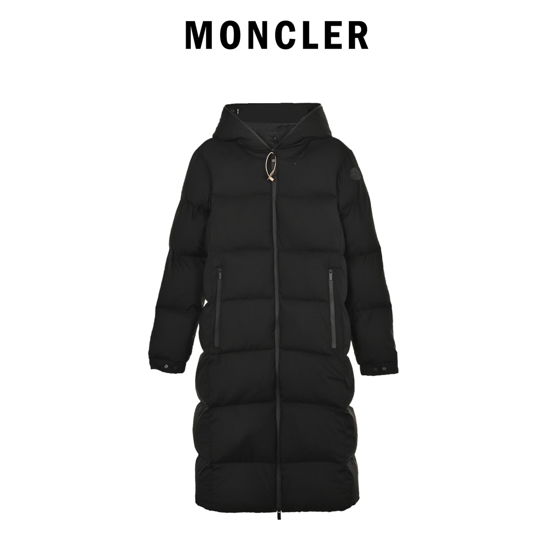 Moncler蒙口24ss双拉链袖标长款羽绒服