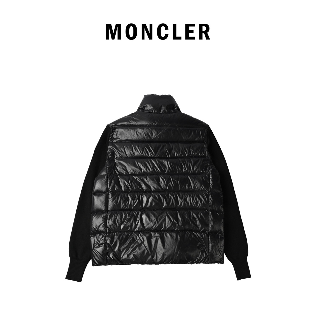 Moncler蒙口24s新款不规则拼接针织立领轻薄羽绒服外套 秋冬新款羽绒拼接夹克