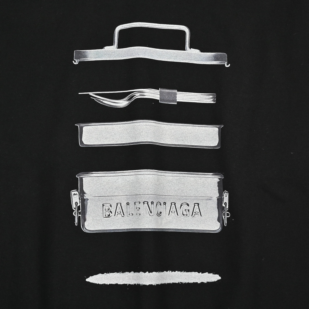 Balenciaga巴黎世家餐盒字母印花圆领卫衣