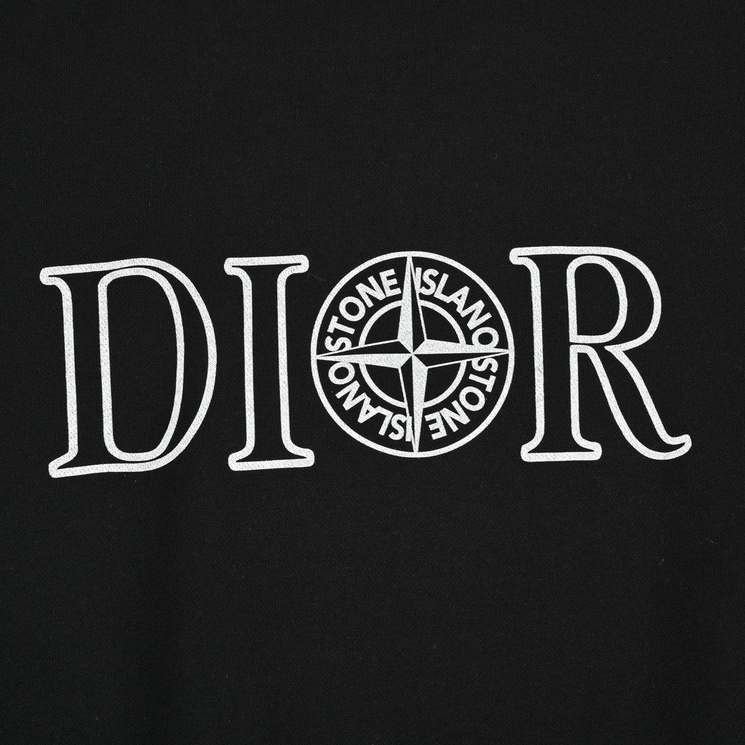 迪奥Dior x 石头岛长袖 经典印花字母圆领卫衣