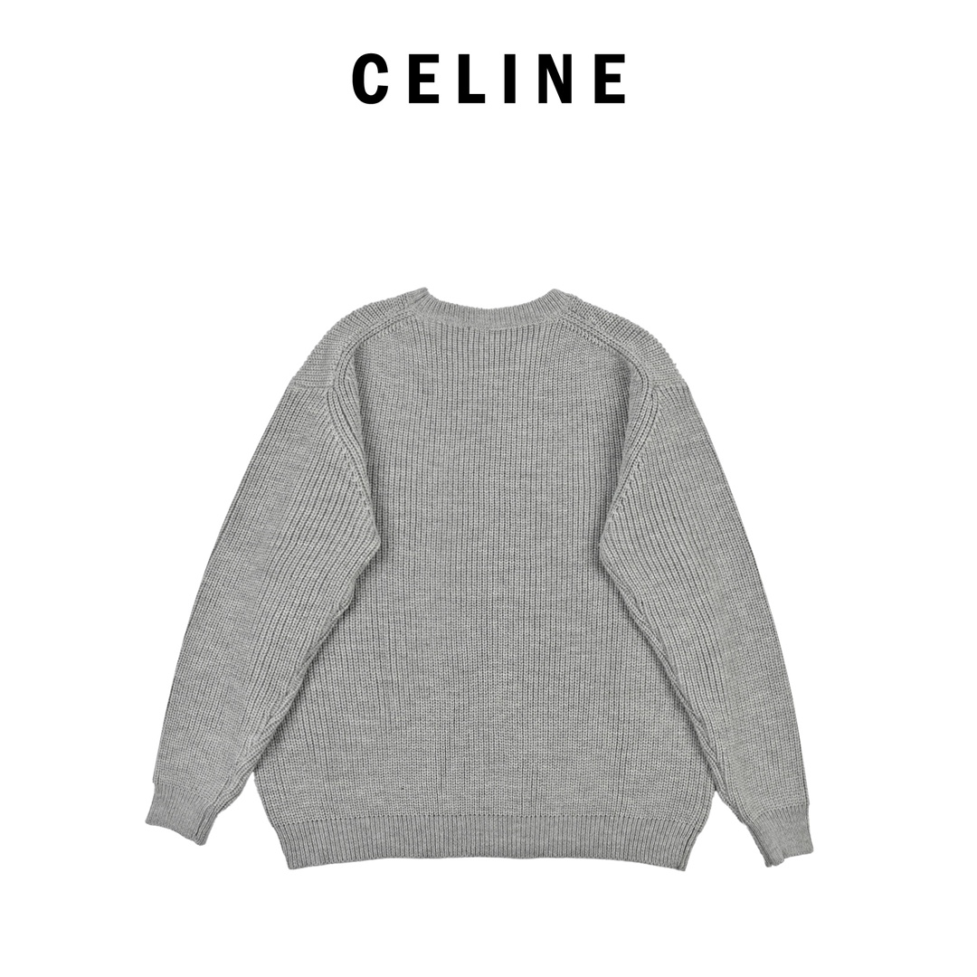 Celine/赛琳 21Fw 贴布字母logo圆领毛衣