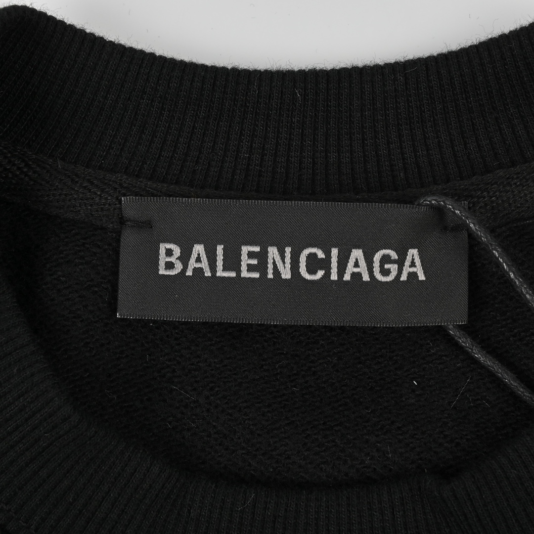 Balenciaga巴黎世家火炬火焰新款联名印花圆领卫衣