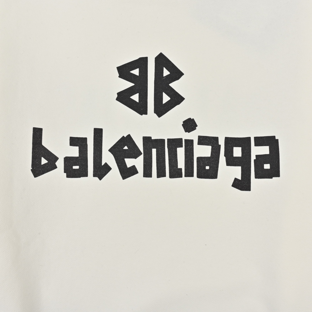 Balenciaga巴黎世家 混合LOGO印花字母圆领卫衣