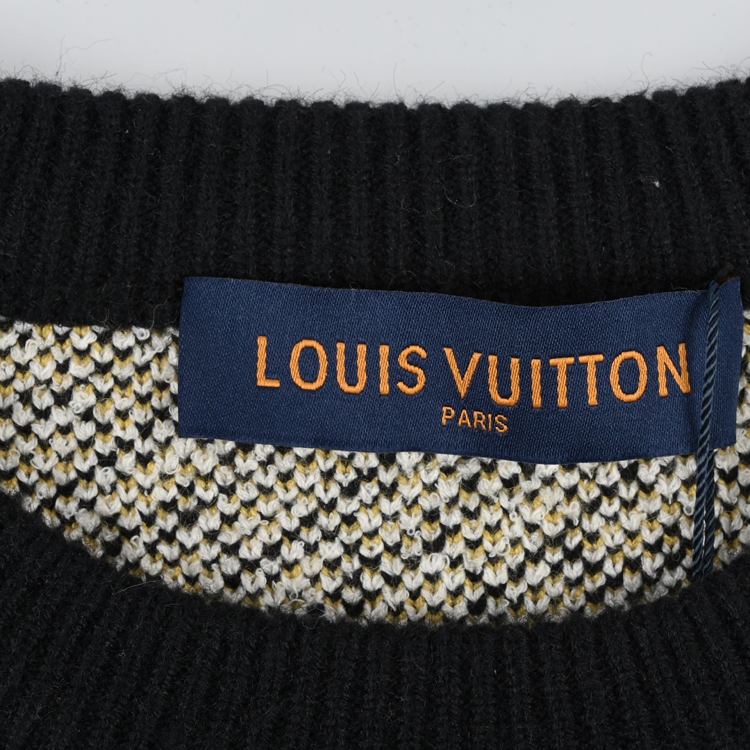 Louis Vuitton/路易威登 24Fw 棋盘方格纹理线条针织毛衣