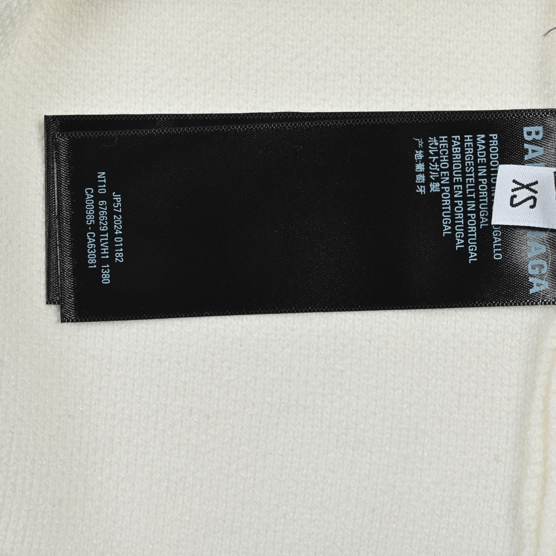 Balenciaga巴黎世家24FW 3B刺绣圆领毛衣