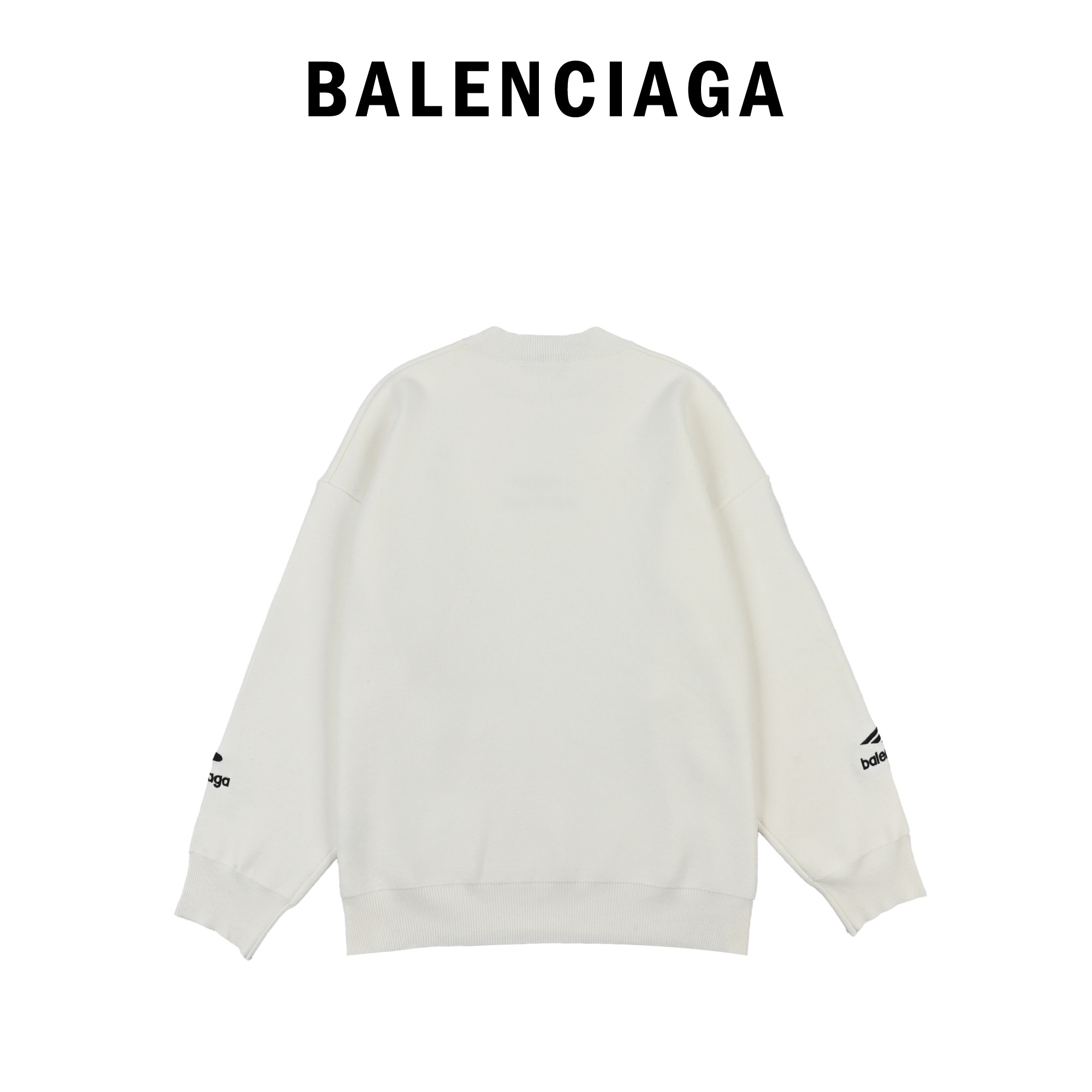 Balenciaga巴黎世家24FW 3B刺绣圆领毛衣