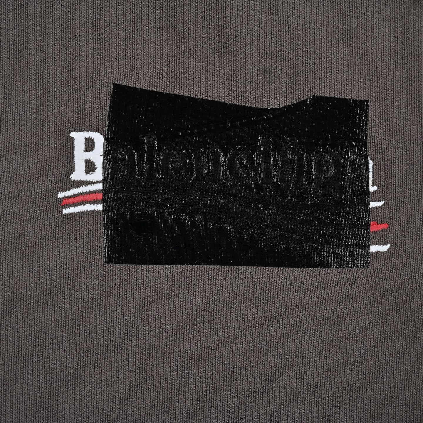 Balenciaga巴黎世家胶印泥染黑标可乐拉链卫衣外套 做旧破洞可乐os戴帽拉链卫衣