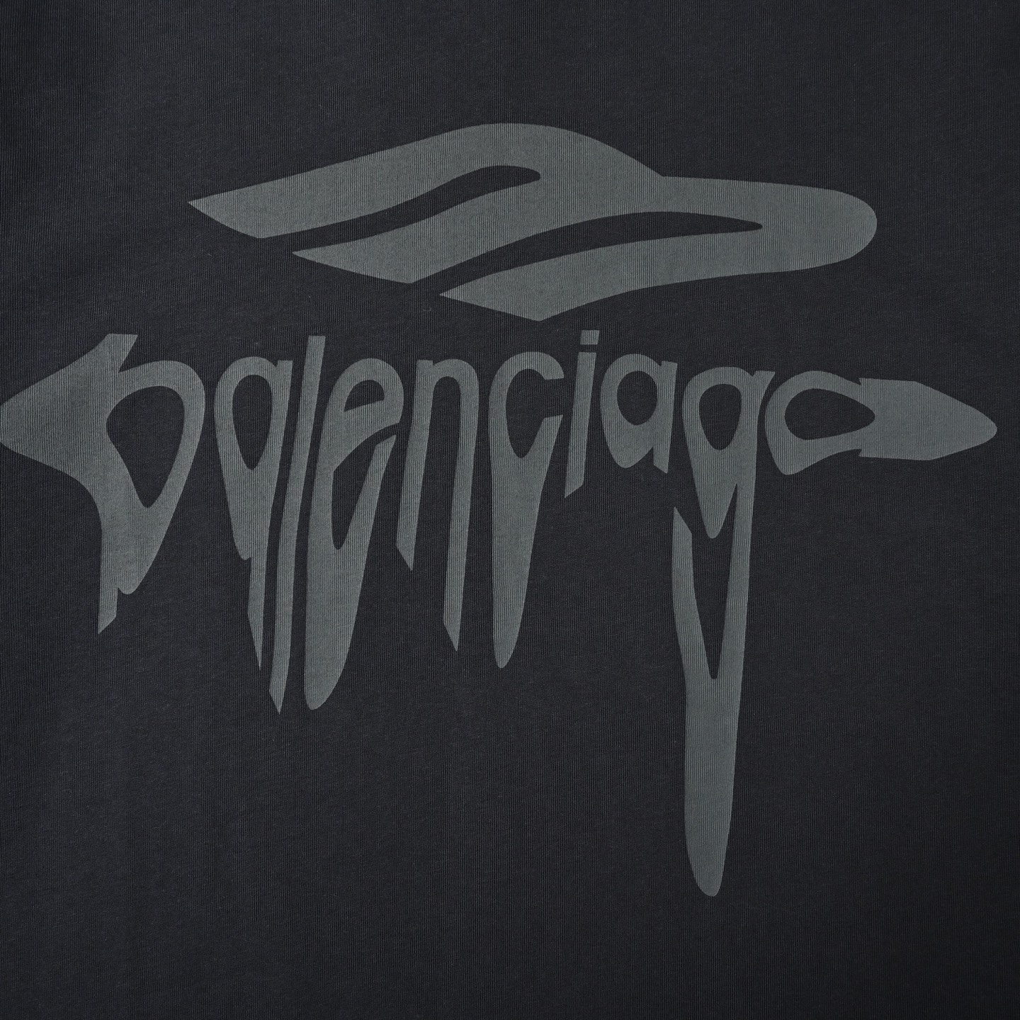 Balenciaga/巴黎世家 25ss logo溶解磨破短袖