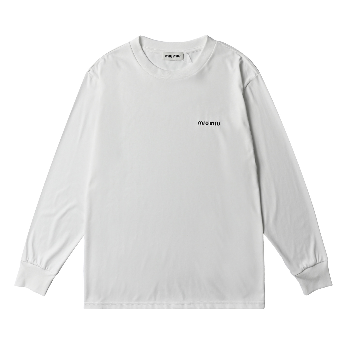 Miumiu缪缪25SS小刺绣纯色长袖