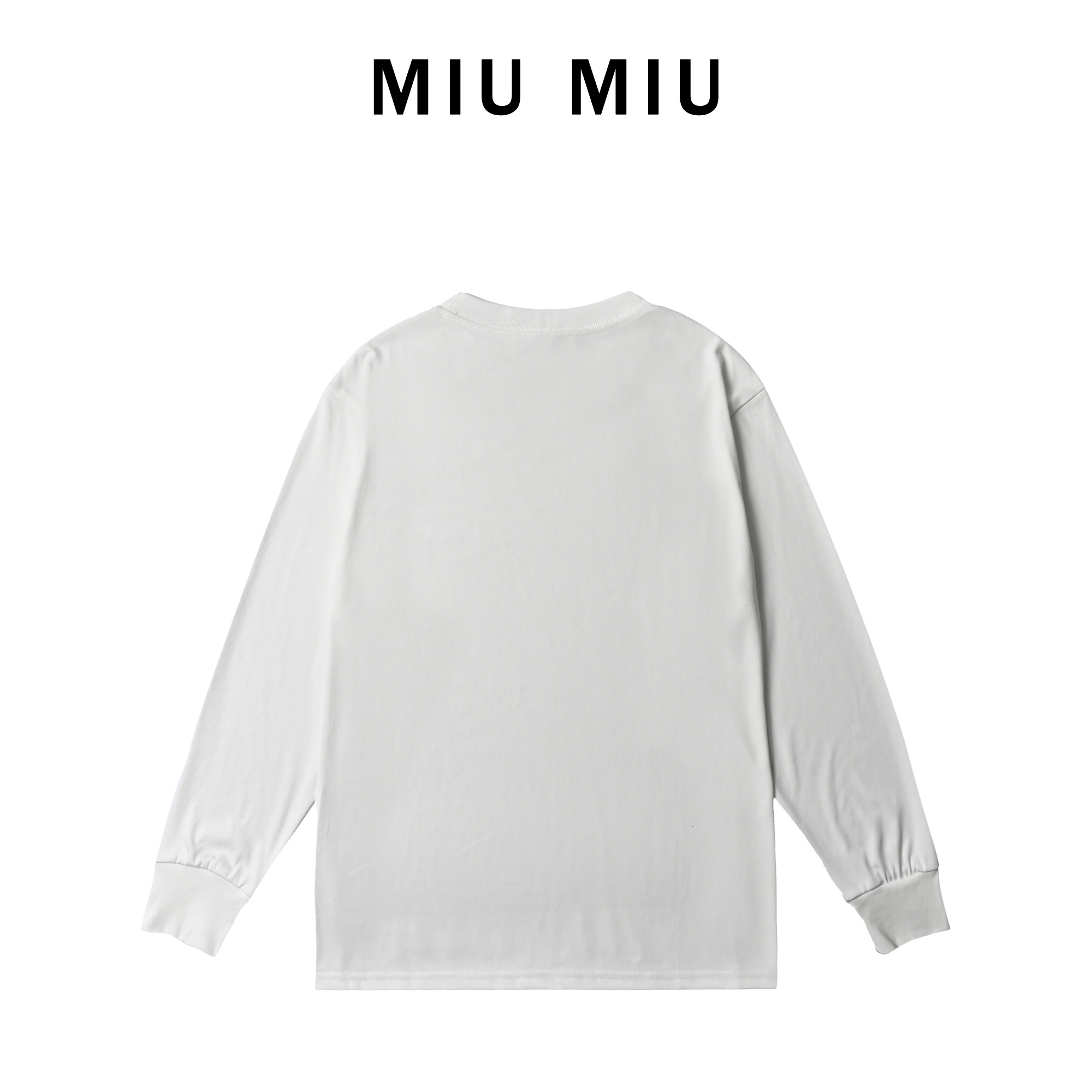 Miumiu缪缪25SS小刺绣纯色长袖