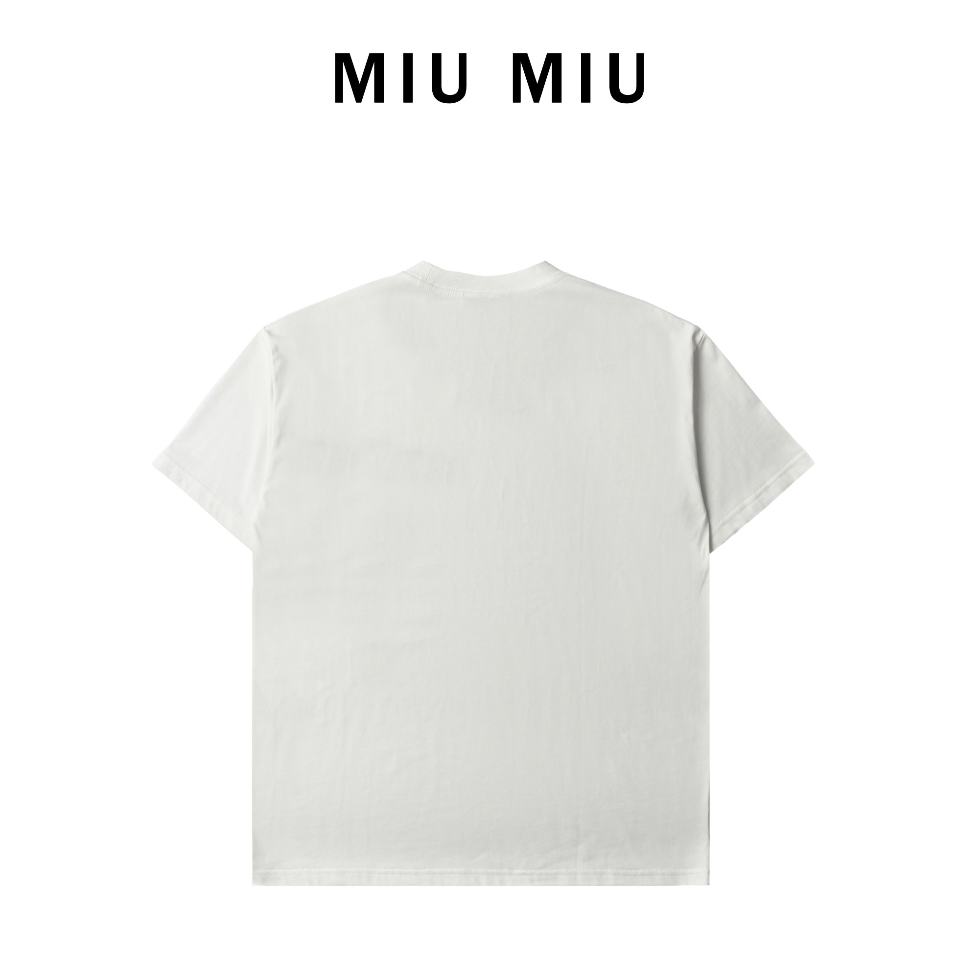 MIUMIU缪缪经典刺绣徽标字母T恤